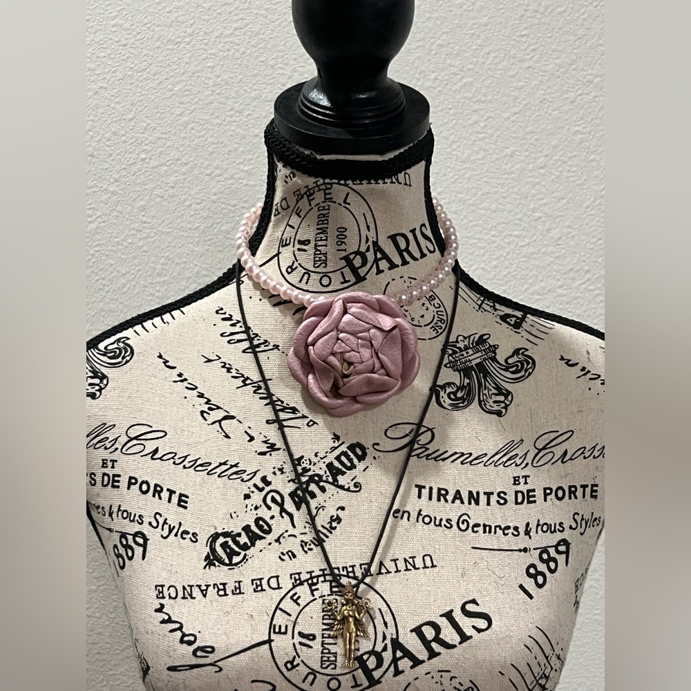 Handmade, leather, choker, NWT